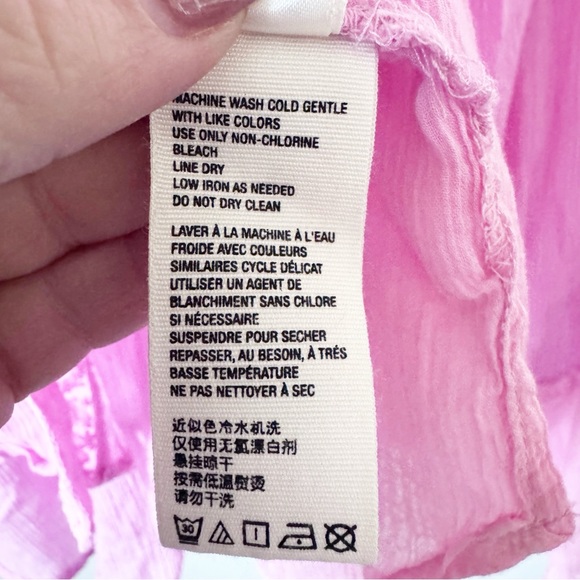 Free People Clemence Button Down in Pink - Picture 8 of 15